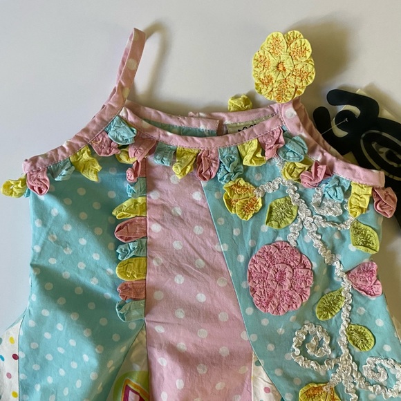 Beetlejuice Dress Size 12 Months New NWT Boutique boho handkerchief Baby girls - Picture 2 of 16